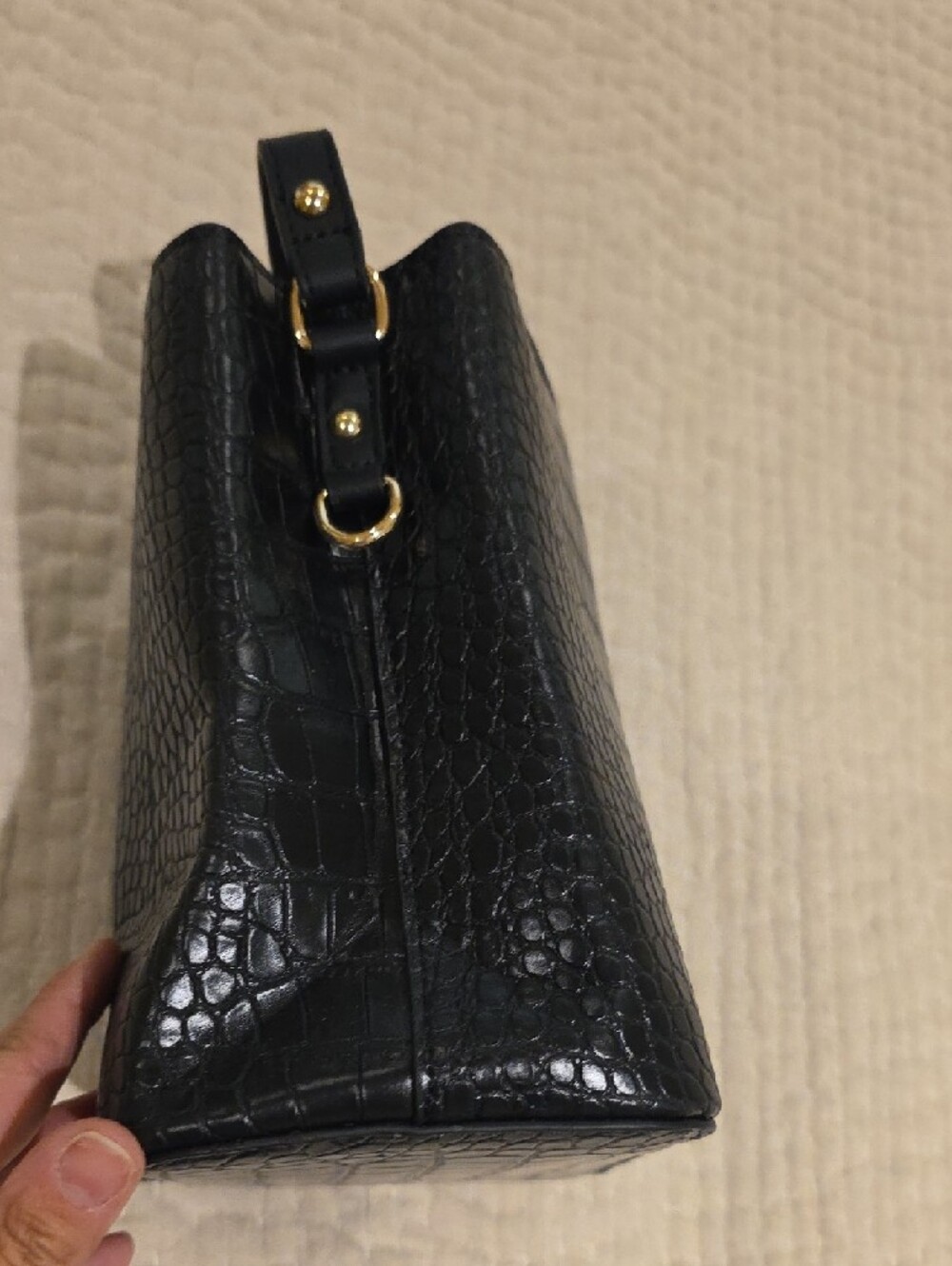 Black Bucket Bag (Without Crossbody Strap) (Never Used) - Picture 7 of 12